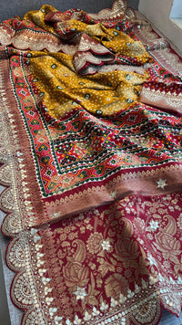 Khaddi Georgette Banarasi Saree with Gotapatti & Pearl Work