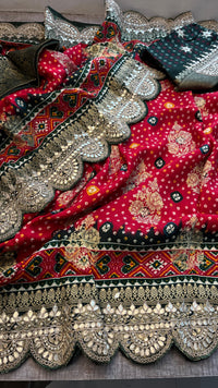 Khaddi Georgette Banarasi Saree with Gotapatti & Pearl Work