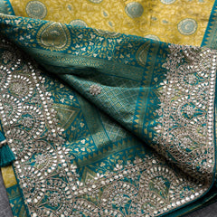 Kanjivaram Meena Silk Banarasi Saree with Gotapatti & Sequins