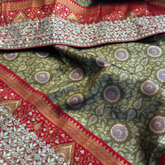 Kanjivaram Meena Silk Banarasi Saree with Gotapatti & Sequins