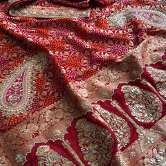 Khaddi Georgette Banarasi Saree with Gotapatti & Pearl Work