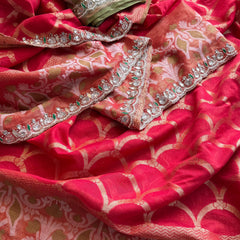 Kora Patola Banarasi Saree with Zardozi & Anchor Work