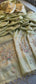 Tissue Linen Banarasi Silk Saree with Zardozi & Pearl Work