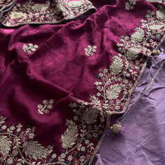 Munga Silk Saree with Zari, Resham & Pearl Embellishment