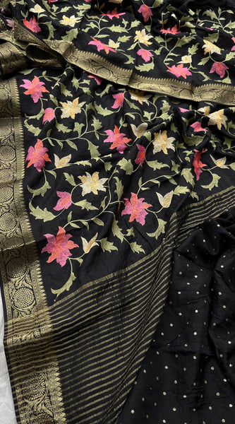 Soft Munga Banarasi Silk Saree with Multithread Embroidery