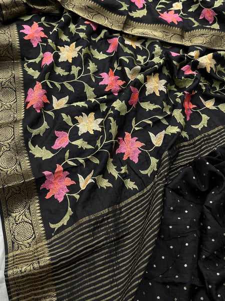 Soft Munga Banarasi Silk Saree with Multithread Embroidery