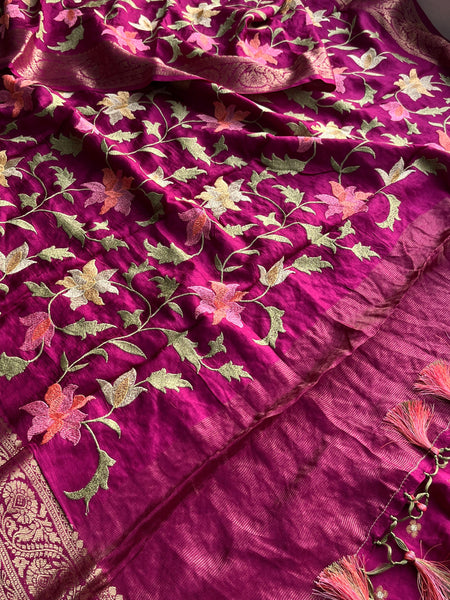Soft Munga Banarasi Silk Saree with Multithread Embroidery