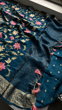 Soft Munga Banarasi Silk Saree with Multithread Embroidery