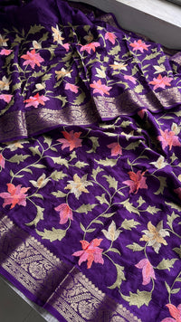 Soft Munga Banarasi Silk Saree with Multithread Embroidery