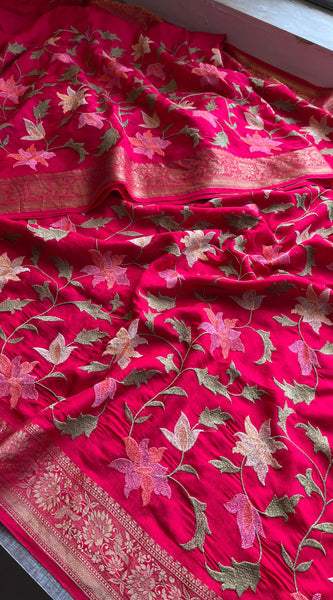 Soft Munga Banarasi Silk Saree with Multithread Embroidery