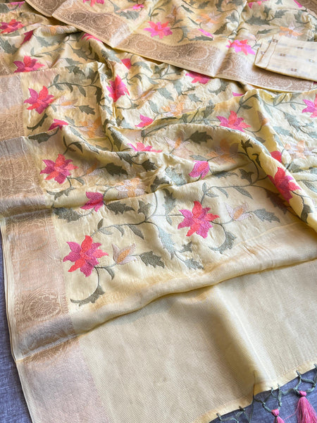 Soft Munga Banarasi Silk Saree with Multithread Embroidery