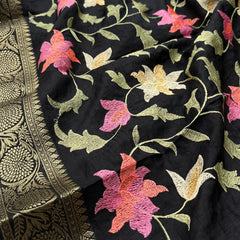 Soft Munga Banarasi Silk Saree with Multithread Embroidery