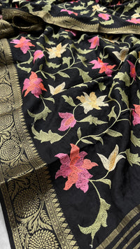 Soft Munga Banarasi Silk Saree with Multithread Embroidery