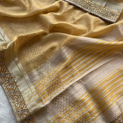 Soft Tissue Saree with Fancy Gotta & Sequin Border