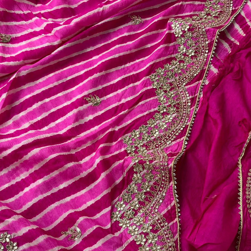 Tussar Silk Saree with Gotta Patti, Marodi & Zardozi Work