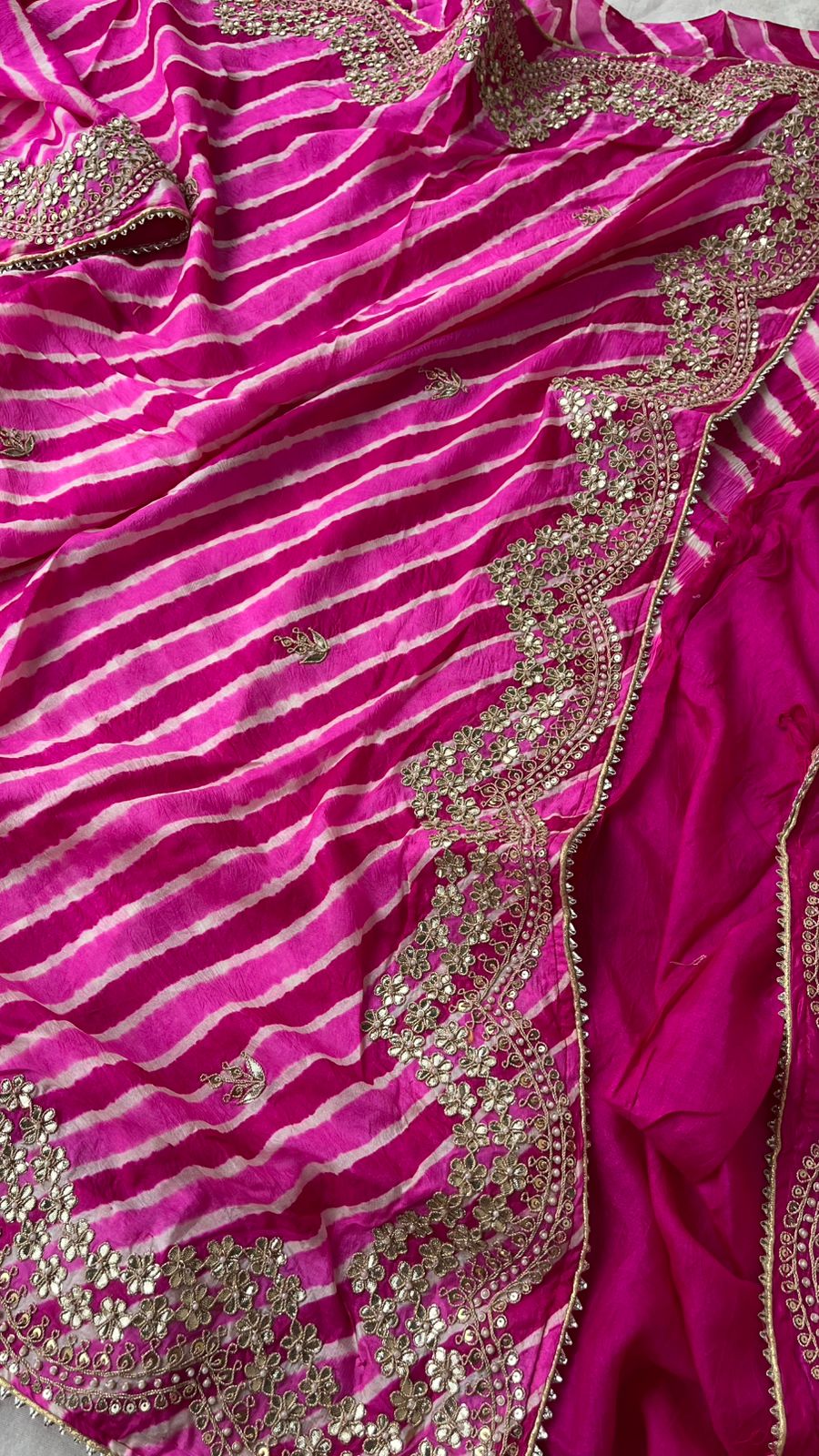 Tussar Silk Saree with Gotta Patti, Marodi & Zardozi Work