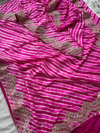 Tussar Silk Saree with Gotta Patti, Marodi & Zardozi Work