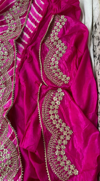 Tussar Silk Saree with Gotta Patti, Marodi & Zardozi Work