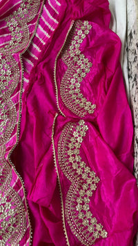 Tussar Silk Saree with Gotta Patti, Marodi & Zardozi Work