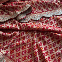 Banarasi Khaddi Georgette Saree with Zardozi & Sequins