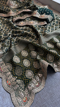 Munga Silk Banarasi Saree with Pearl, Resham & Kutdana