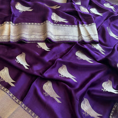 Kora Patola Silk Banarasi Saree with Zardozi & Gotapatti