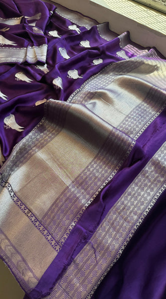 Kora Patola Silk Banarasi Saree with Zardozi & Gotapatti