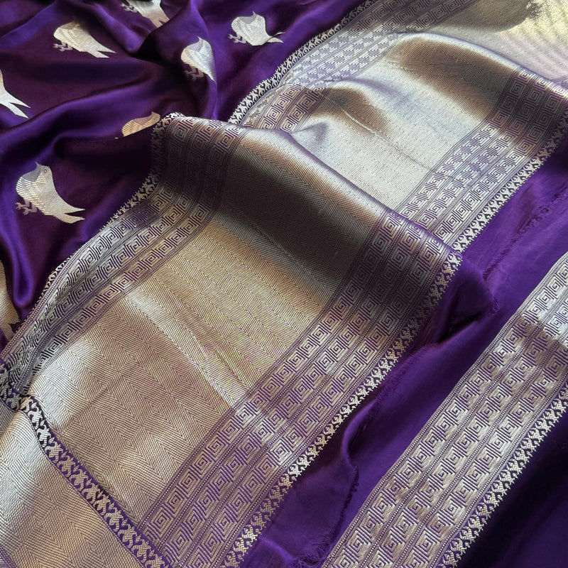 Kora Patola Silk Banarasi Saree with Zardozi & Gotapatti