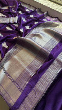 Kora Patola Silk Banarasi Saree with Zardozi & Gotapatti