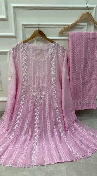 Mul Chanderi Co-ord Set with Sequin & Katdana Work