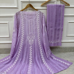 Mul Chanderi Co-ord Set with Sequin & Katdana Work