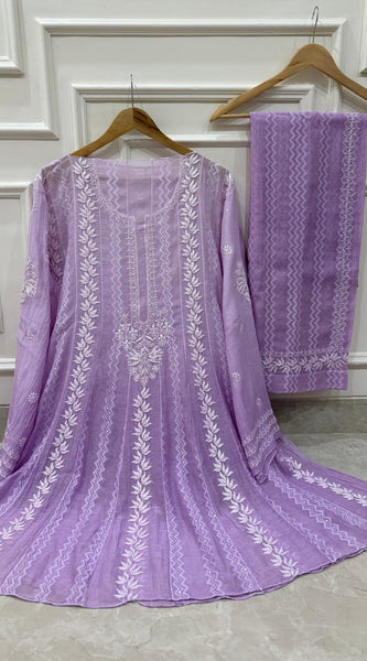 Mul Chanderi Co-ord Set with Sequin & Katdana Work
