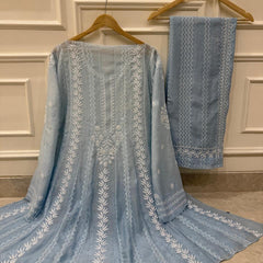 Mul Chanderi Co-ord Set with Sequin & Katdana Work