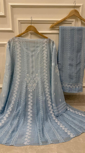 Mul Chanderi Co-ord Set with Sequin & Katdana Work