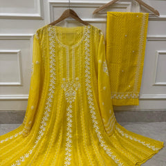 Mul Chanderi Co-ord Set with Sequin & Katdana Work