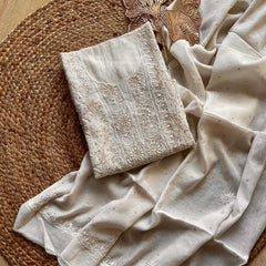 Mul Chanderi Kurta Set with Sequin, Katdana & Kasab