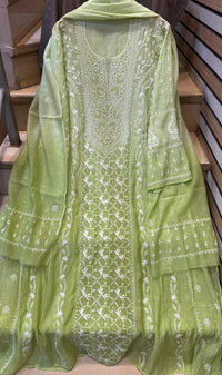 Mul Chanderi Kurta Dupatta Set with Katdana Embroidery