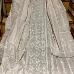 Mul Chanderi Kurta Dupatta Set with Katdana Embroidery