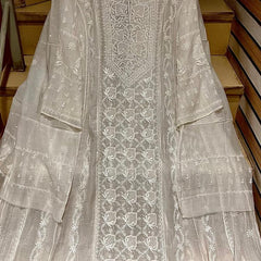 Mul Chanderi Kurta Dupatta Set with Katdana Embroidery