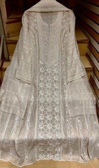 Mul Chanderi Kurta Dupatta Set with Katdana Embroidery