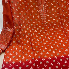 Mul Chanderi Kurta Set with Sequins, Katdana & Kasab