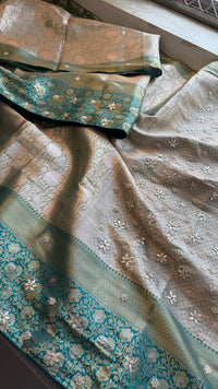 Kanjivaram Silk Saree with Zardozi & Pearl Work