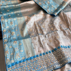Kanjivaram Silk Saree with Zardozi & Pearl Work