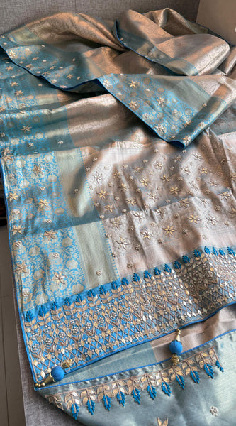 Kanjivaram Silk Saree with Zardozi & Pearl Work