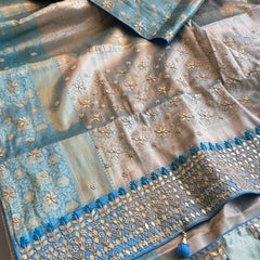 Kanjivaram Silk Saree with Zardozi & Pearl Work