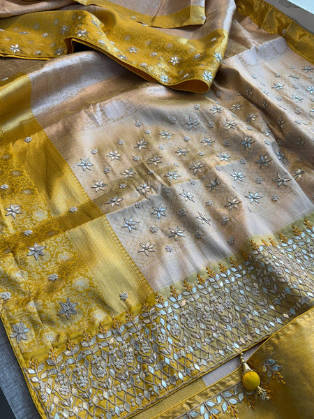 Kanjivaram Silk Saree with Zardozi & Pearl Work