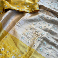 Kanjivaram Silk Saree with Zardozi & Pearl Work