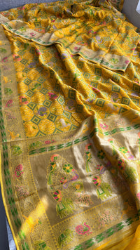 Khaddi Georgette Silk Saree with Meena Bandhani Weave