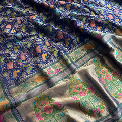 Khaddi Georgette Silk Saree with Meena Bandhani Weave