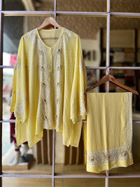Pure Georgette Co-Ord Set with Mukaish Pitta Work